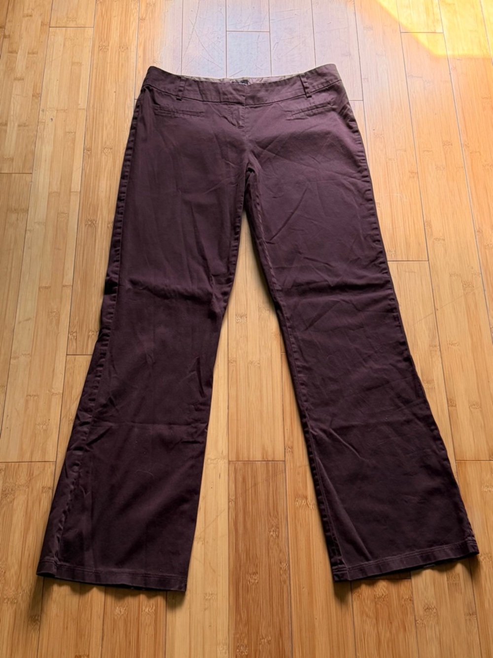 Y2K Chocolate Brown Cotton Bootcut Pants Poetry Low Rise Flare Trouser